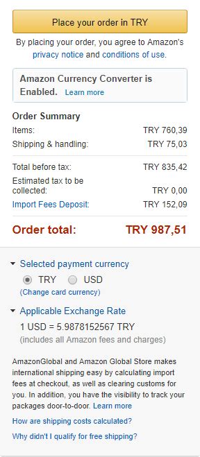 Amazon import fees sweden